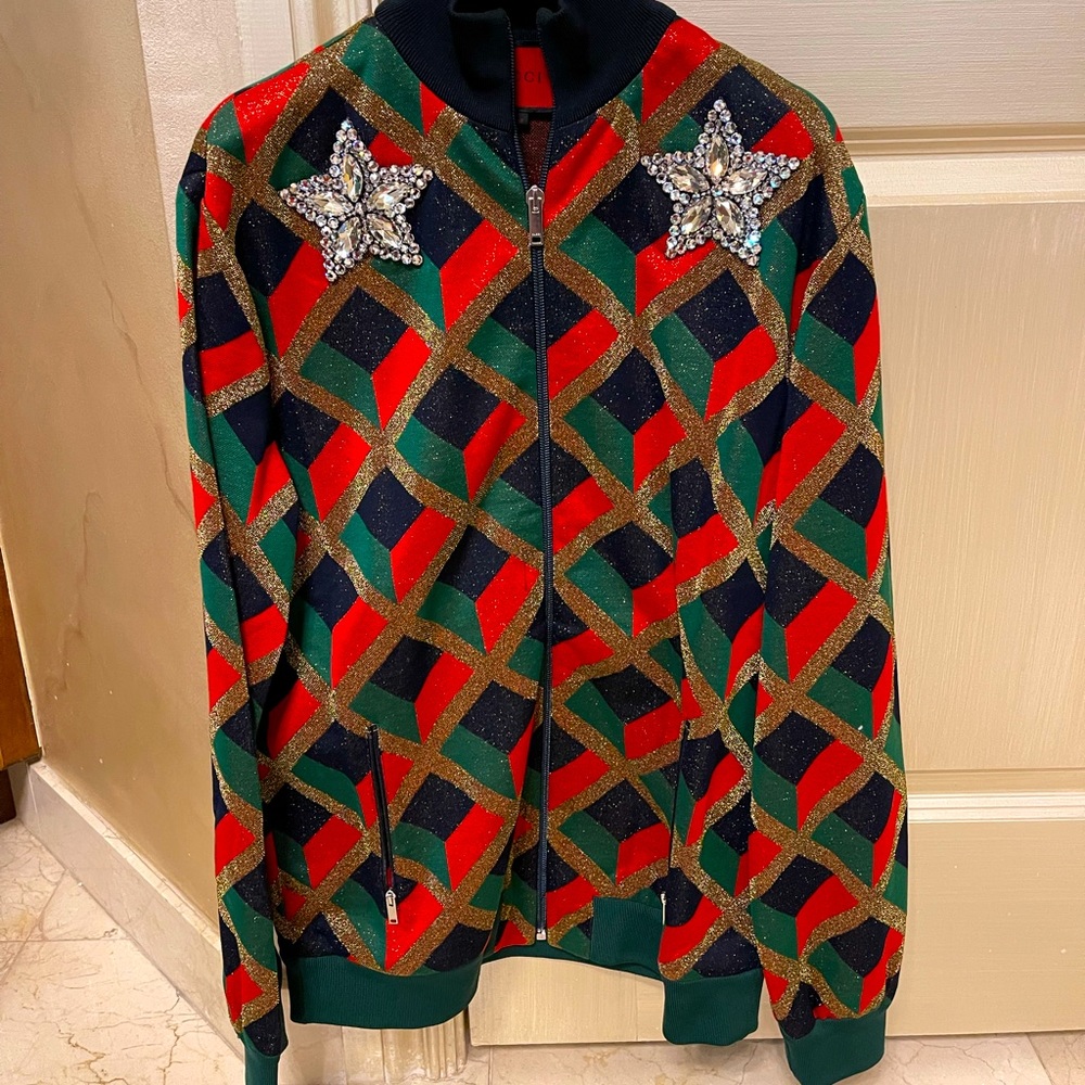 Gucci Jacquard Jacket with Star Embellishments